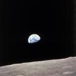 Apollo 8 view of earth rise over the&nbsp;moo